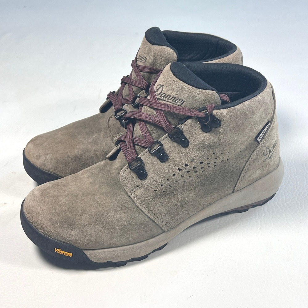 Danner Inquire Chukka Hiking Boots Women 7 Gray Suede Waterproof Vibram Trail
